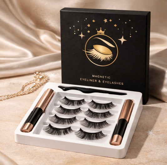 Magnetic Eyelashes Eyeliner Set Long Lasting False Mink Waterproof Eye Lashes Extension Reusable Beauty Makeup Tool